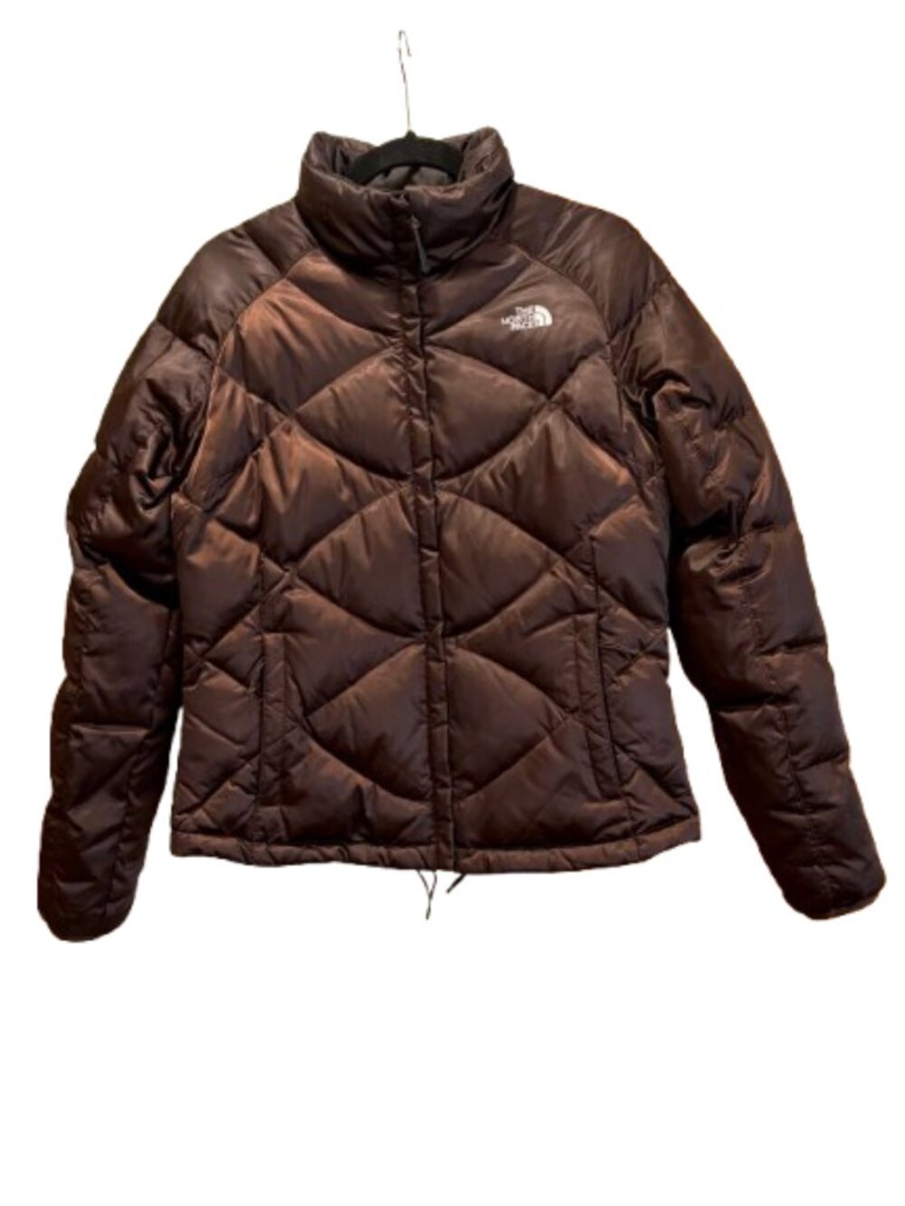 THE NORTH FACE Aconcagua 550 Goose Down Diamond Puffer Jacket Chocolate Brown